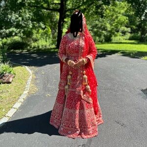 Red Bridal Lehenga